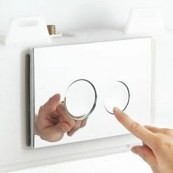 Arezzo Compact Concealed Cistern with Polished Chrome Flush Plate - Round Buttons 11 Arezzo Compact Concealed Cistern with Polished Chrome Flush Plate - Round Buttons -TOILET ACCESSORIES Sales AZCCCHRR d3 460