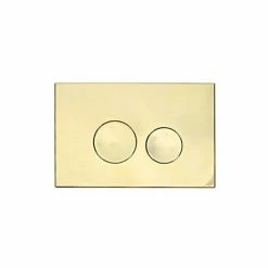 Arezzo Compact Concealed Cistern with Gold Flush Plate - Round Buttons -TOILET ACCESSORIES Sales AZCCGLD n d1 460