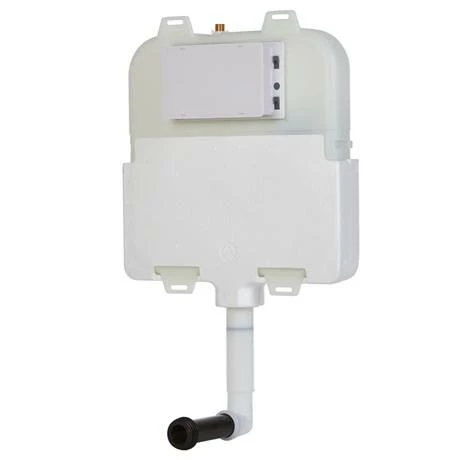 Arezzo Compact Concealed Cistern with Brushed Gunmetal Grey Flush Plate - Round Buttons 5 Arezzo Compact Concealed Cistern with Brushed Gunmetal Grey Flush Plate - Round Buttons - Image 3