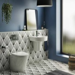 Arezzo Compact Concealed Cistern with Brushed Gunmetal Grey Flush Plate - Round Buttons 13 Arezzo Compact Concealed Cistern with Brushed Gunmetal Grey Flush Plate - Round Buttons -TOILET ACCESSORIES Sales AZCCGUNR D5 460