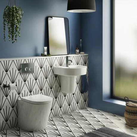 Arezzo Compact Concealed Cistern with Brushed Gunmetal Grey Flush Plate - Round Buttons 8 Arezzo Compact Concealed Cistern with Brushed Gunmetal Grey Flush Plate - Round Buttons - Image 6