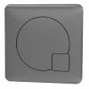 Arezzo Modern Gun Metal Grey Square Flush Plate - 70 x 70mm -TOILET ACCESSORIES Sales AZSQGG M