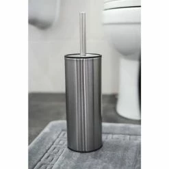 Cruze Brushed Steel Toilet Brush & Holder -TOILET ACCESSORIES Sales CBSTBH D2 460