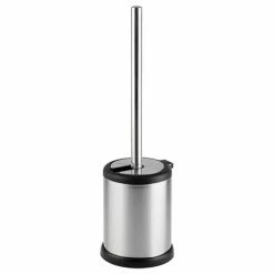 Cruze Brushed Steel Freestanding Toilet Brush & Holder