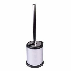 Cruze Polished Steel Freestanding Toilet Brush & Holder