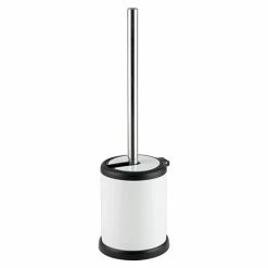Cruze White Freestanding Toilet Brush & Holder