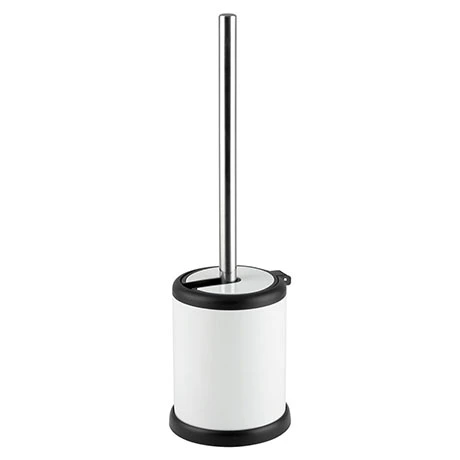 Cruze White Freestanding Toilet Brush & Holder 3 Cruze White Freestanding Toilet Brush & Holder