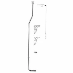 Ideal Standard Waverley High Level Flushpipe Kit Chrome - U1455AA