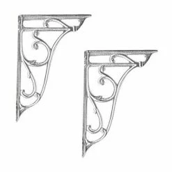 Hudson Reed Ornate Cistern Brackets - Chrome - FA322