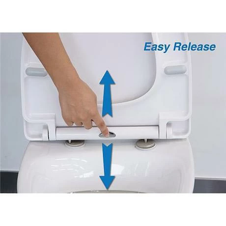 Euroshowers - ONE Seat Universal Soft Close Toilet Seat - White - 83311 4 Euroshowers - ONE Seat Universal Soft Close Toilet Seat - White - 83311 - Image 2