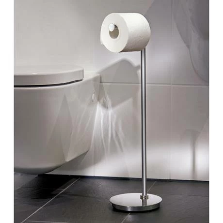 Smedbo Outline Lite Round Freestanding Toilet Roll Holder - FK606 4 Smedbo Outline Lite Round Freestanding Toilet Roll Holder - FK606 - Image 2