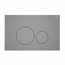 RAK Ecofix Matt Grey Dual Flush Plate with Round Buttons