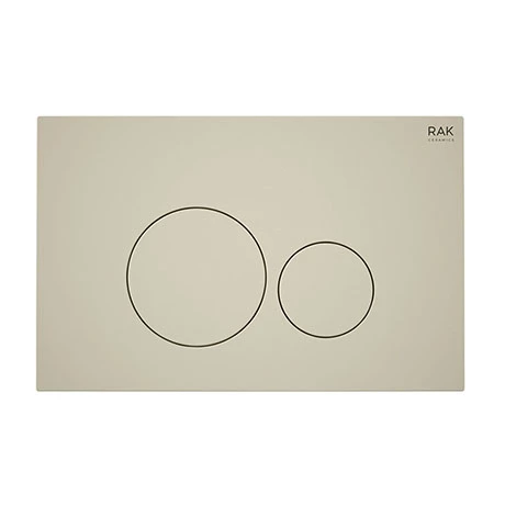 RAK Ecofix Matt Greige Dual Flush Plate with Round Buttons 3 RAK Ecofix Matt Greige Dual Flush Plate with Round Buttons