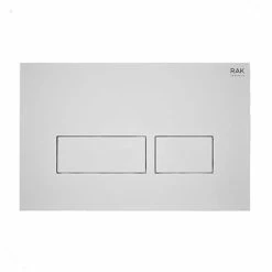 RAK Ecofix Matt White Dual Flush Plate with Rectangular Buttons