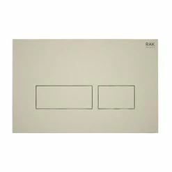 RAK Ecofix Matt Greige Dual Flush Plate with Rectangular Buttons