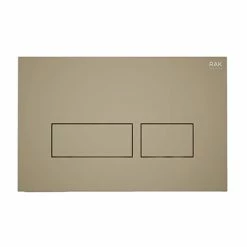RAK Ecofix Matt Cappuccino Dual Flush Plate with Rectangular Buttons