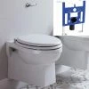 Burlington Traditional Concealed Cistern inc. Ceramic Lever + Wall Hung Frame -TOILET ACCESSORIES Sales FTL FRAME p