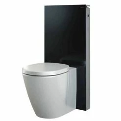 Geberit - Monolith WC Unit & Cistern for Floorstanding WC's - Black/Aluminium -TOILET ACCESSORIES Sales Geberit Monolith WC Unit Cistern for Floorstanding WCs Black d1 375