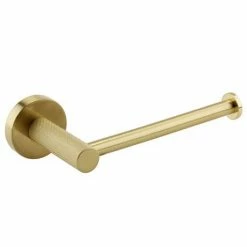 Arezzo Industrial Style Brushed Brass Toilet Roll Holder -TOILET ACCESSORIES Sales ISBBRH d2 460