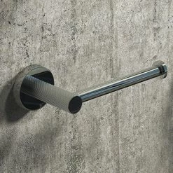 Arezzo Industrial Style Chrome Toilet Roll Holder