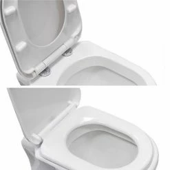 Nuie Luxury D-Shape Soft Close Toilet Seat with Top Fix, Quick Release - NTS004 8 Nuie Luxury D-Shape Soft Close Toilet Seat with Top Fix, Quick Release - NTS004 -TOILET ACCESSORIES Sales Luxury D Shape Soft Close Top Fixing Quick Release Toilet Seat NTS004 d2 375