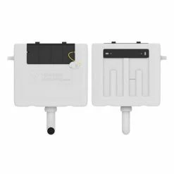 Milton Concealed WC Cistern + Large Chrome Push Button Plate -TOILET ACCESSORIES Sales MCIPB d1 460