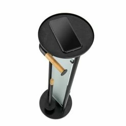 Croydex Matt Black & Bamboo Multi-Function Toilet Butler - PA810021 -TOILET ACCESSORIES Sales PA810021 D1 460
