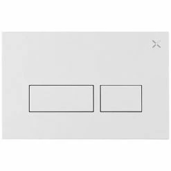 Crosswater MPRO Matt White Dual Flush Plate - PROFLUSHMW