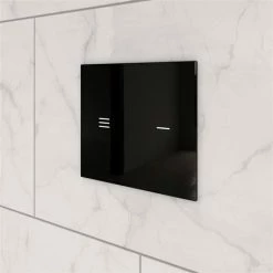 Ideal Standard Symfo NT1 Black Touchless Glass Dual Flushplate - R0129RX -TOILET ACCESSORIES Sales R0129RX D1 460