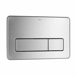 Roca PL3 Dual Stainless Steel Flush Plate - 890097004