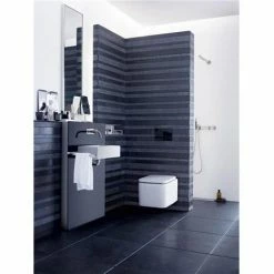 Geberit - Touchless Dual Flush for UP720 Cistern - Sigma80 - Smoked Glass Reflective -TOILET ACCESSORIES Sales Sigma80 D3N 375