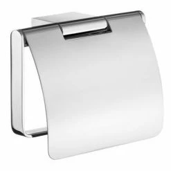 Smedbo Air - Polished Chrome Toilet Roll Holder with Lid - AK3414