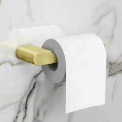 Arezzo Brushed Brass Toilet Roll Holder -TOILET ACCESSORIES Sales TRH03 BB d1 460