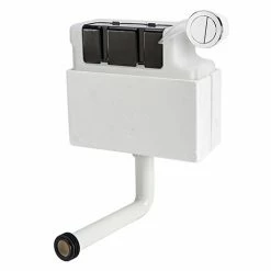 Venice Concealed WC Cistern with Chrome Push Button Flush