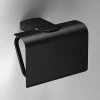 Venice Square Black Toilet Roll Holder with Cover 1 Venice Square Black Toilet Roll Holder with Cover -TOILET ACCESSORIES Sales VSQBLK73 P