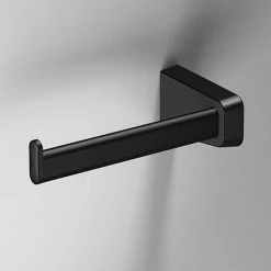 Venice Square Black Left Hand Toilet Roll Holder