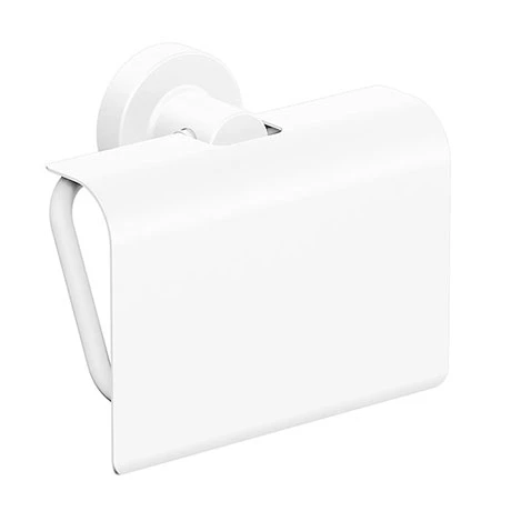 Venice White Toilet Roll Holder with Cover 3 Venice White Toilet Roll Holder with Cover
