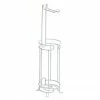 White Wire Freestanding Toilet Roll & Spare Paper Holder -TOILET ACCESSORIES Sales WFTRSPW P