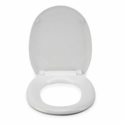 Croydex Anti-Bacterial Polypropylene Toilet Seat with Slow-Close Hinge - White -TOILET ACCESSORIES Sales WL400022H ai3 460