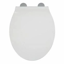 Croydex Flexi-Fix Michigan White Anti-Bacterial Toilet Seat with Soft Close and Quick Release - WL601622H -TOILET ACCESSORIES Sales WL601622H D1 460