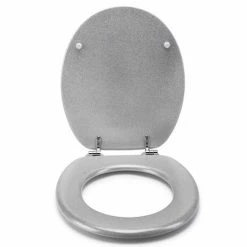 Croydex Flexi-Fix White Quartz Effect Anti-Bacterial Toilet Seat - WL601822H -TOILET ACCESSORIES Sales WL601822H ai3 460