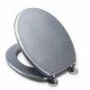 Croydex Flexi-Fix Blue Quartz Effect Anti-Bacterial Toilet Seat - WL601824H