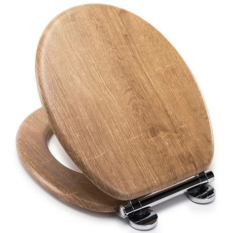 Croydex Flexi-Fix Ontario Teak Effect Anti-Bacterial Toilet Seat with Soft Close and Quick Release - WL602086H 5 Croydex Flexi-Fix Ontario Teak Effect Anti-Bacterial Toilet Seat with Soft Close and Quick Release - WL602086H - Image 3