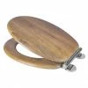Croydex Flexi-Fix Ontario Teak Effect Anti-Bacterial Toilet Seat with Soft Close and Quick Release - WL602086H 2 Croydex Flexi-Fix Ontario Teak Effect Anti-Bacterial Toilet Seat with Soft Close and Quick Release - WL602086H -TOILET ACCESSORIES Sales WL602086H P