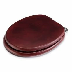 Croydex Flexi-Fix Davos Mahogany Effect Solid Pine Anti-Bacterial Toilet Seat - WL602252H -TOILET ACCESSORIES Sales WL602252H ai4 460