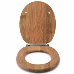 Croydex Flexi-Fix Rutland Solid Oak Anti-Bacterial Toilet Seat with Soft Close and Quick Release - WL602376H -TOILET ACCESSORIES Sales WL602376H ai2 460
