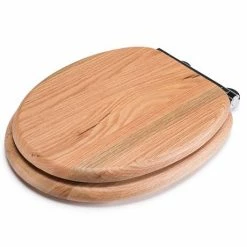 Croydex Flexi-Fix Rutland Solid Oak Anti-Bacterial Toilet Seat with Soft Close and Quick Release - WL602376H -TOILET ACCESSORIES Sales WL602376H ai5 460