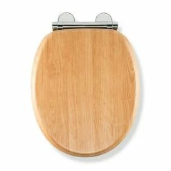Croydex Hartley Oak Effect Toilet Seat with Soft Close and Quick Release - WL605076H -TOILET ACCESSORIES Sales WL605076H D1 460