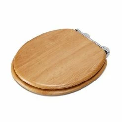 Croydex Hartley Oak Effect Toilet Seat with Soft Close and Quick Release - WL605076H -TOILET ACCESSORIES Sales WL605076H D4 460
