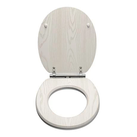 Croydex Maitland White Oak Effect Flexi-Fix Toilet Seat with Soft Close and Quick Release - WL605122H 6 Croydex Maitland White Oak Effect Flexi-Fix Toilet Seat with Soft Close and Quick Release - WL605122H - Image 4